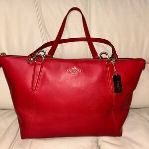 Coach Vibrant Red Tote Bag
